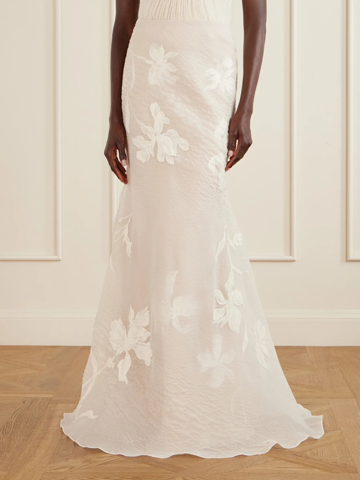 Dean Floral-embroidered Silk-blend Organza Maxi Skirt