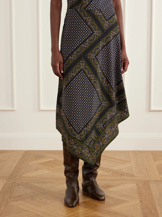 Veronica Beard Hartley Paisley-print Silk-blend Maxi Skirt