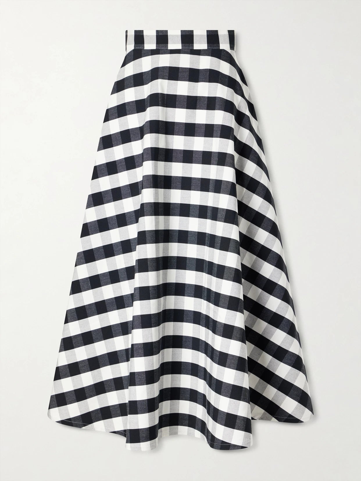 Vichy Cotton-blend Maxi Skirt