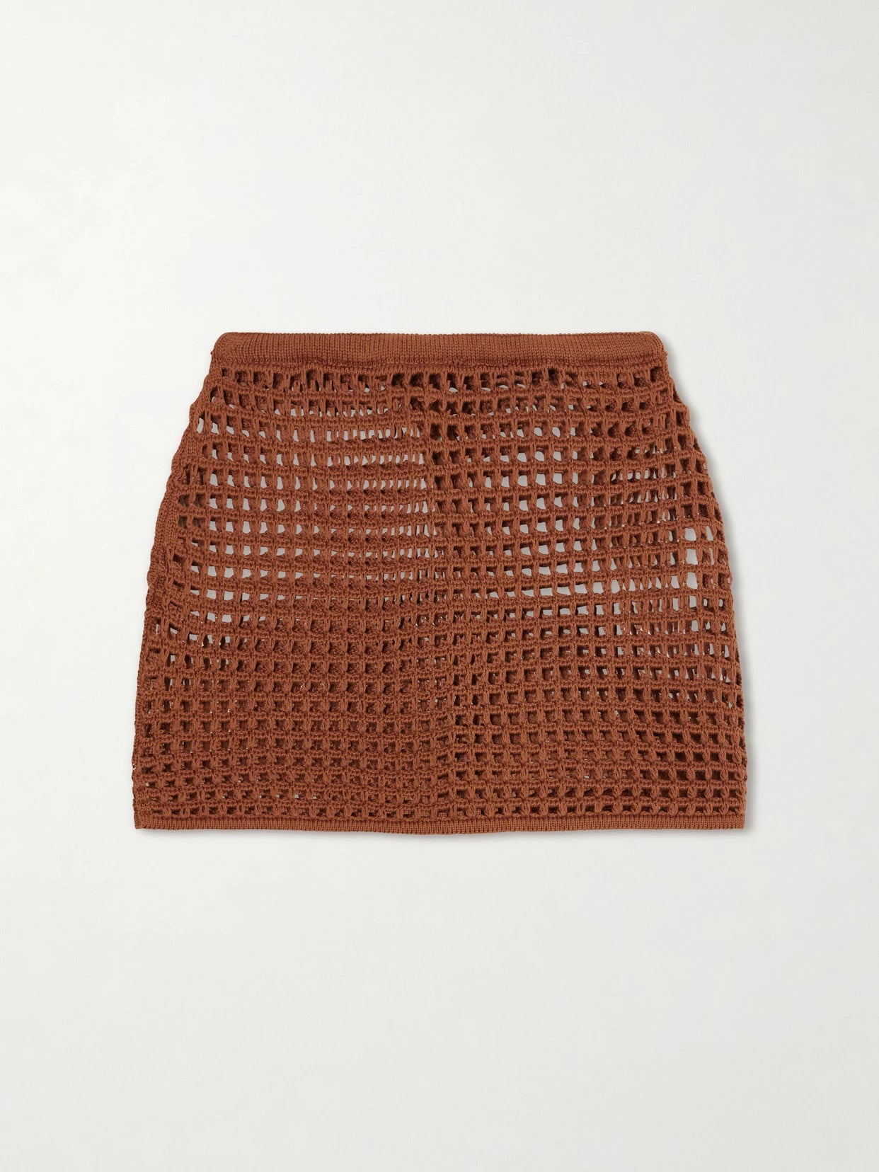 Sheila Open-knit Cotton-blend Mini Skirt