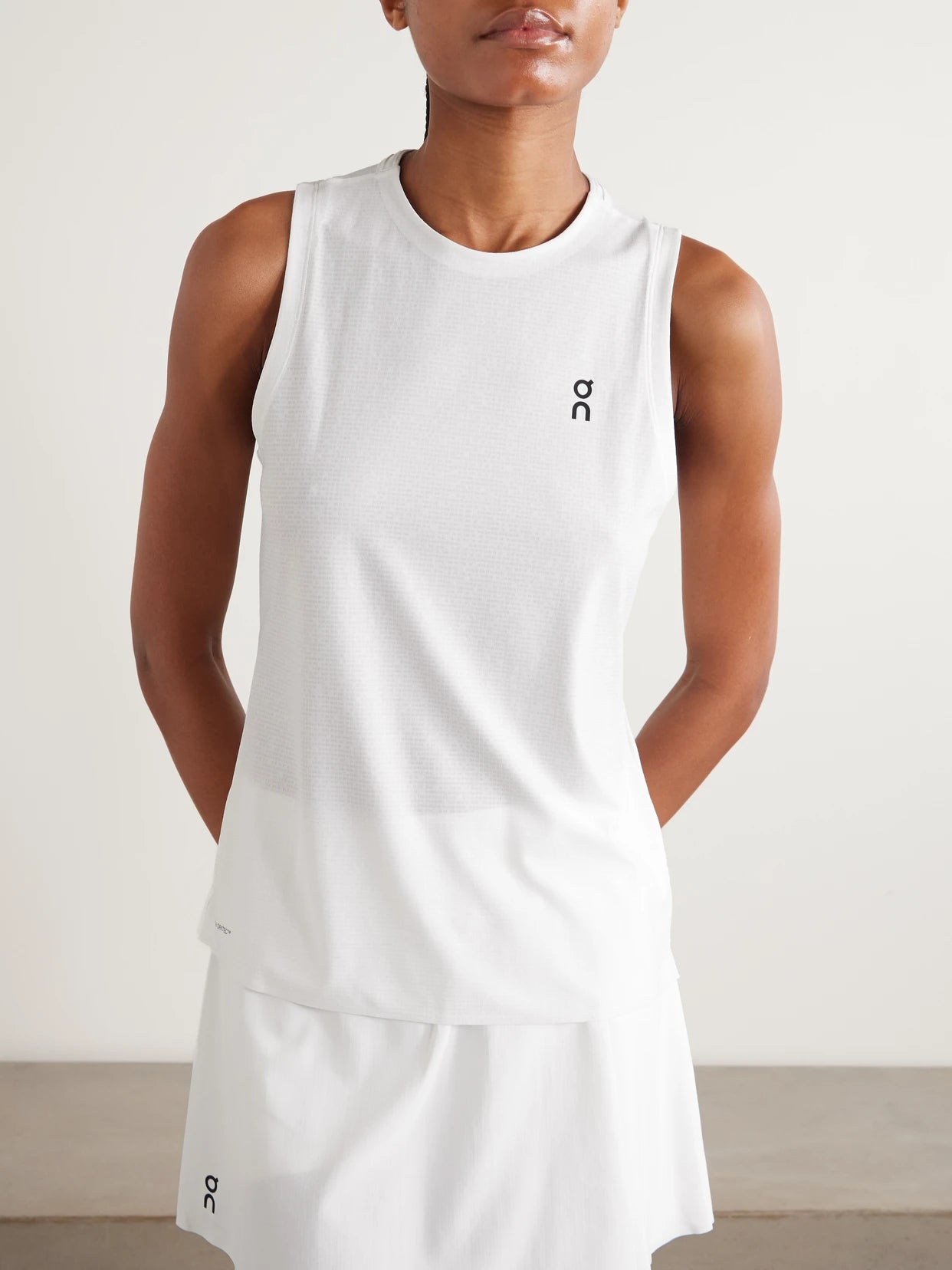 Court Cropped Printed Stretch Recycled-drytec Tank