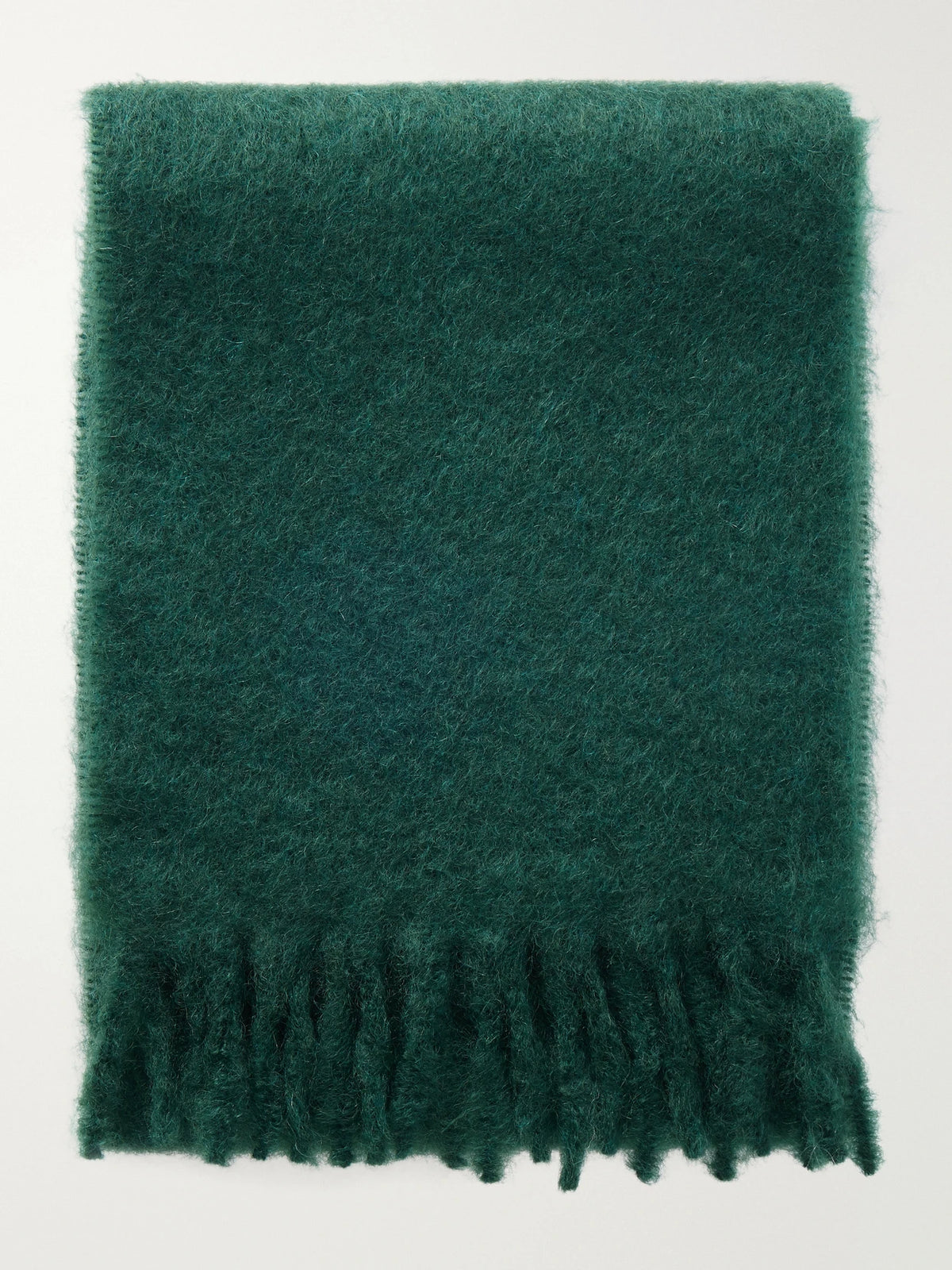 The Row Creana Fringed Mohair And Wool-blend Scarf