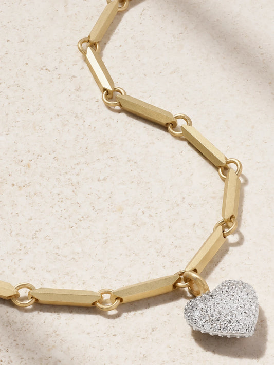 18-karat Yellow And White Gold Diamond Necklace