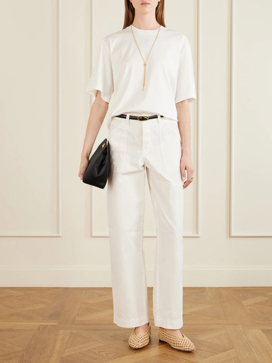 Image of Flats. Product name - Emery Crocheted Raffia Ballet Flats in Beige colour by brand - Loeffler Randall