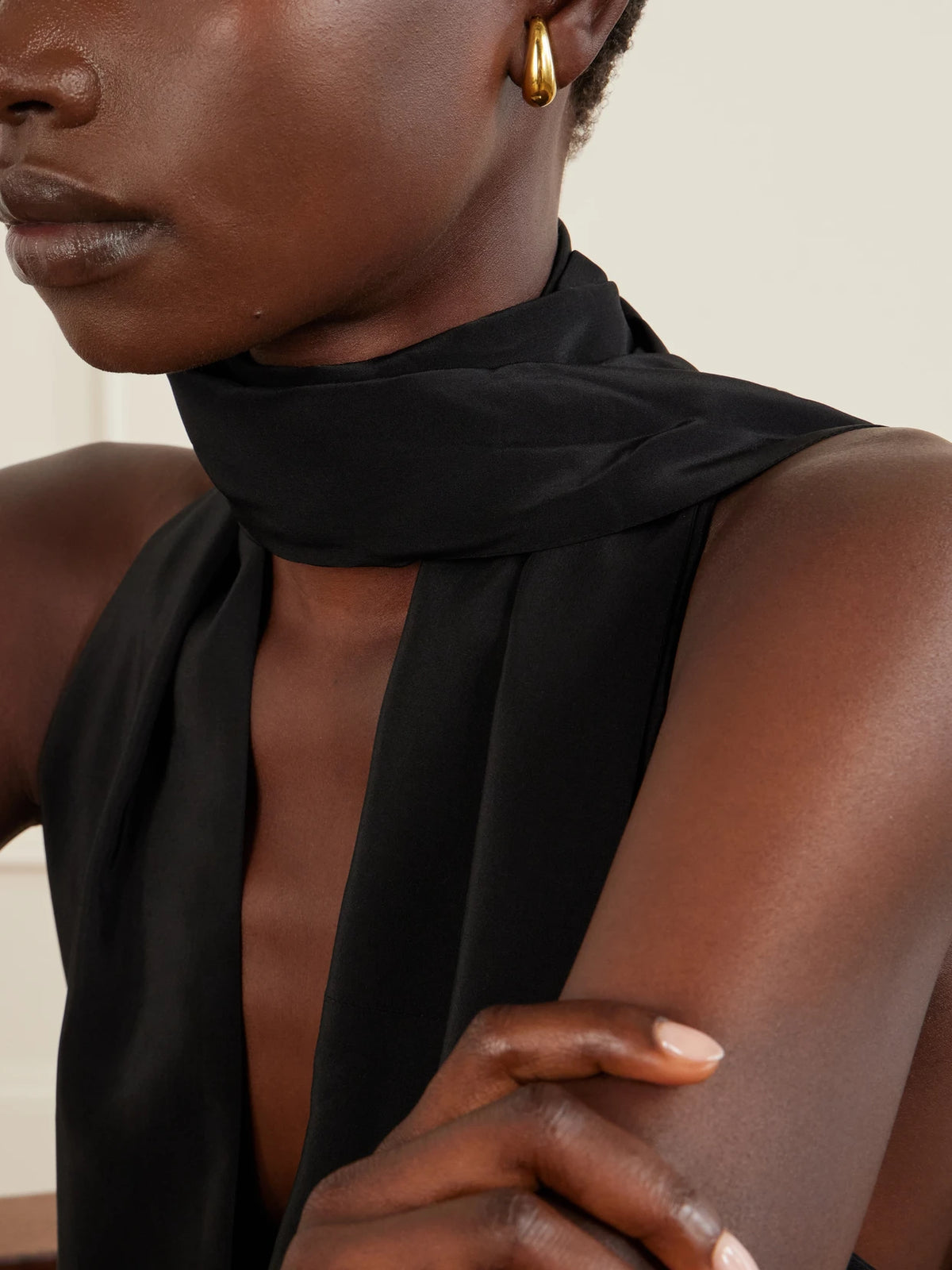 Image of Earrings. Product name - Noodle Gold-toned Sterling Silver Earrings in Multi colour by brand - Sophie Buhai