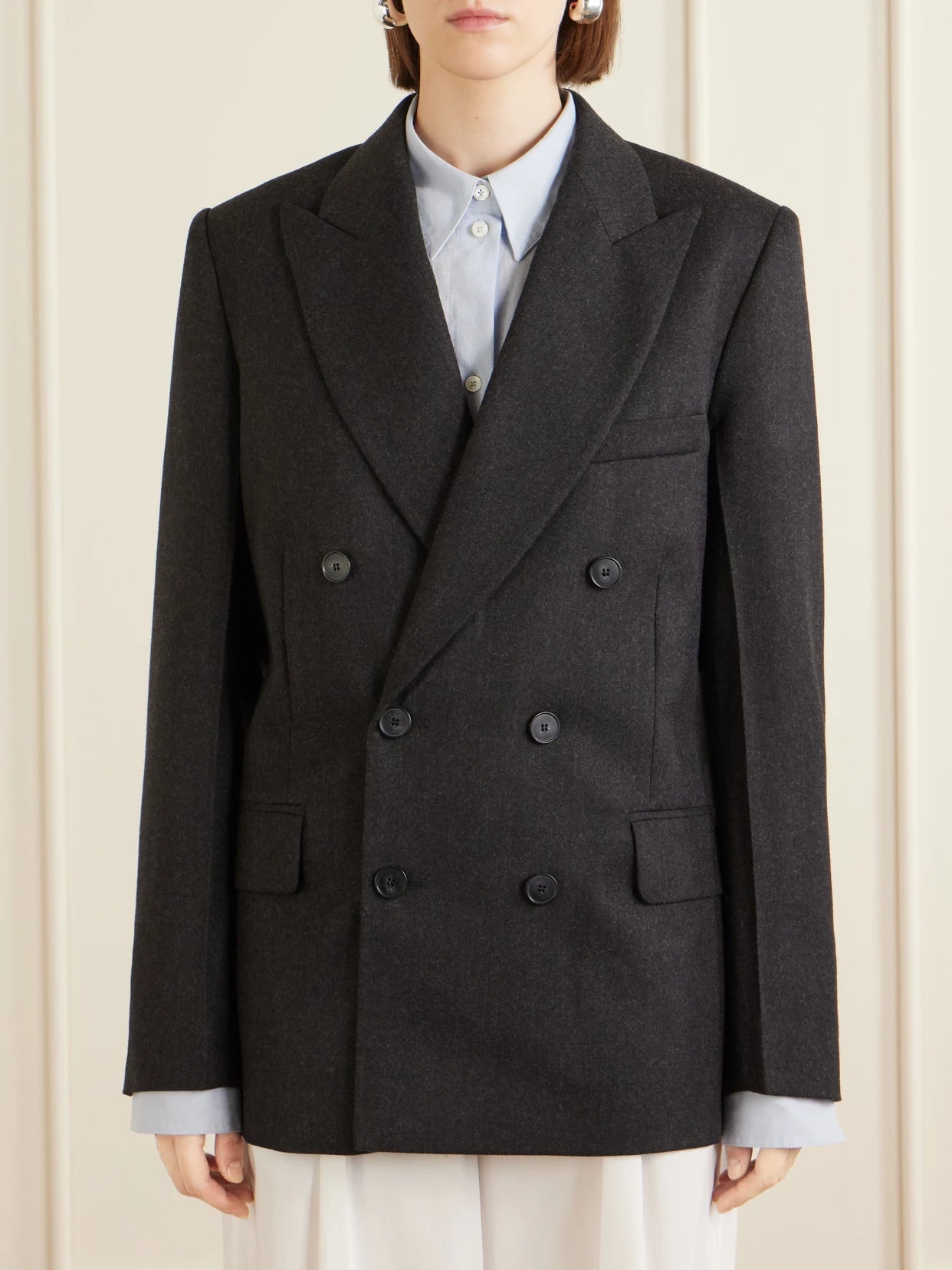 Beatrice Double-breasted Wool Blazer