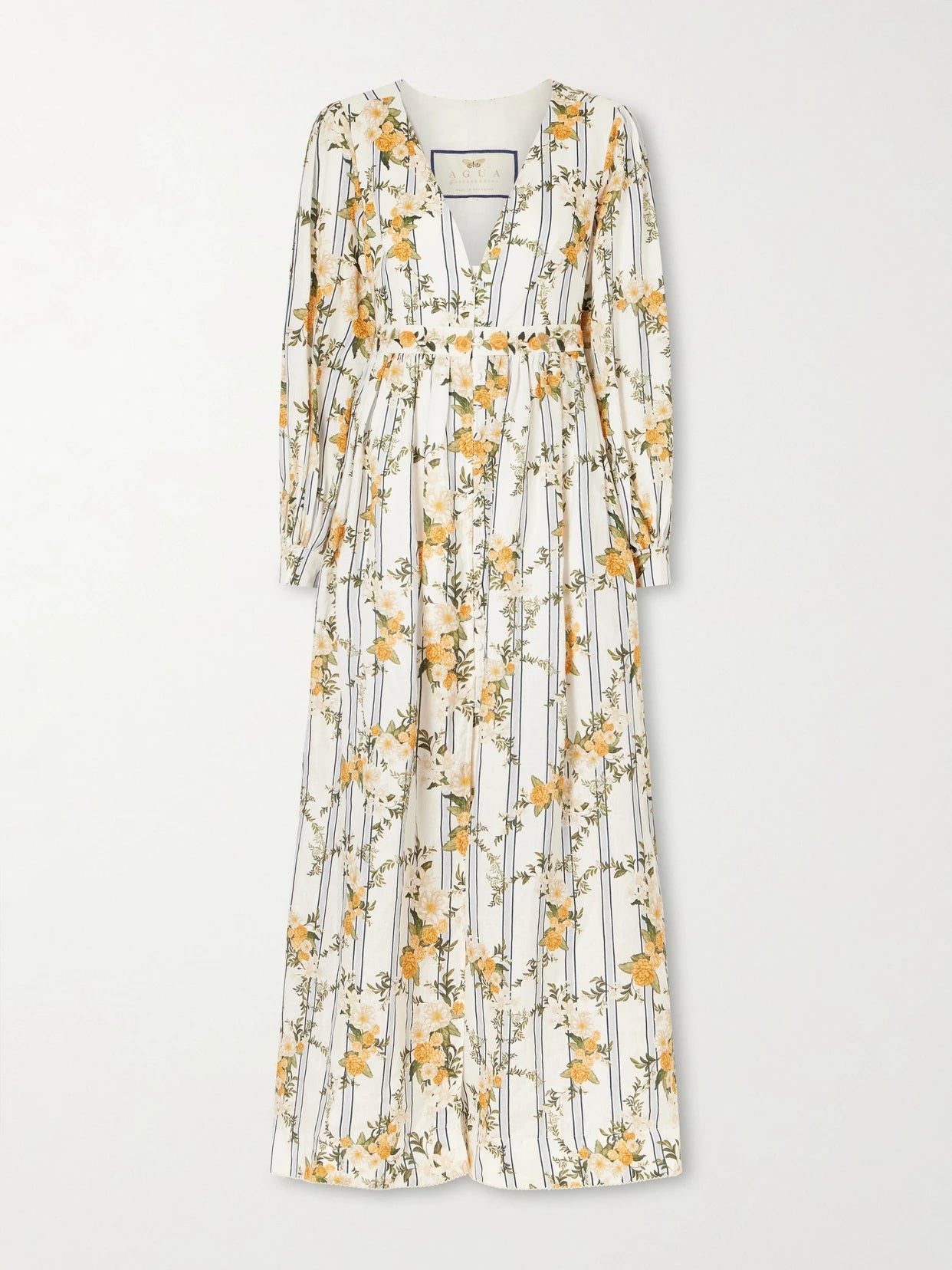 Image of Dresses. Product name - Frambuesa Valle Linen Dress in Multi colour by brand - Agua by Agua Bendita