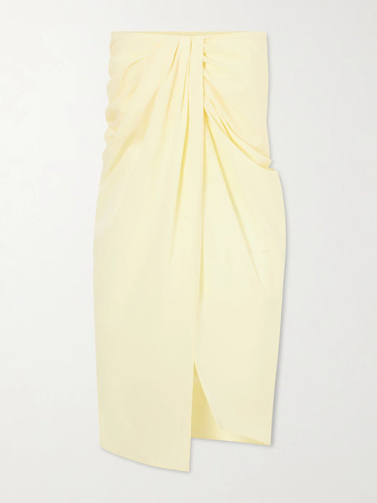 Image of Swimwear. Product name - La Jupe Sheer Pareo in Pastel yellow colour by brand - Jacquemus