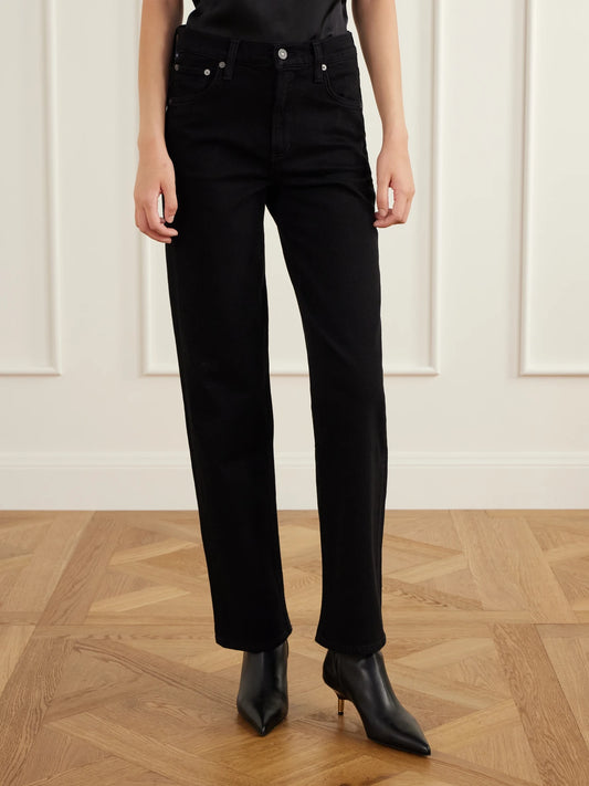 Citizens of Humanity Palma Long Cotton And Cashmere-blend Straight-leg Jeans