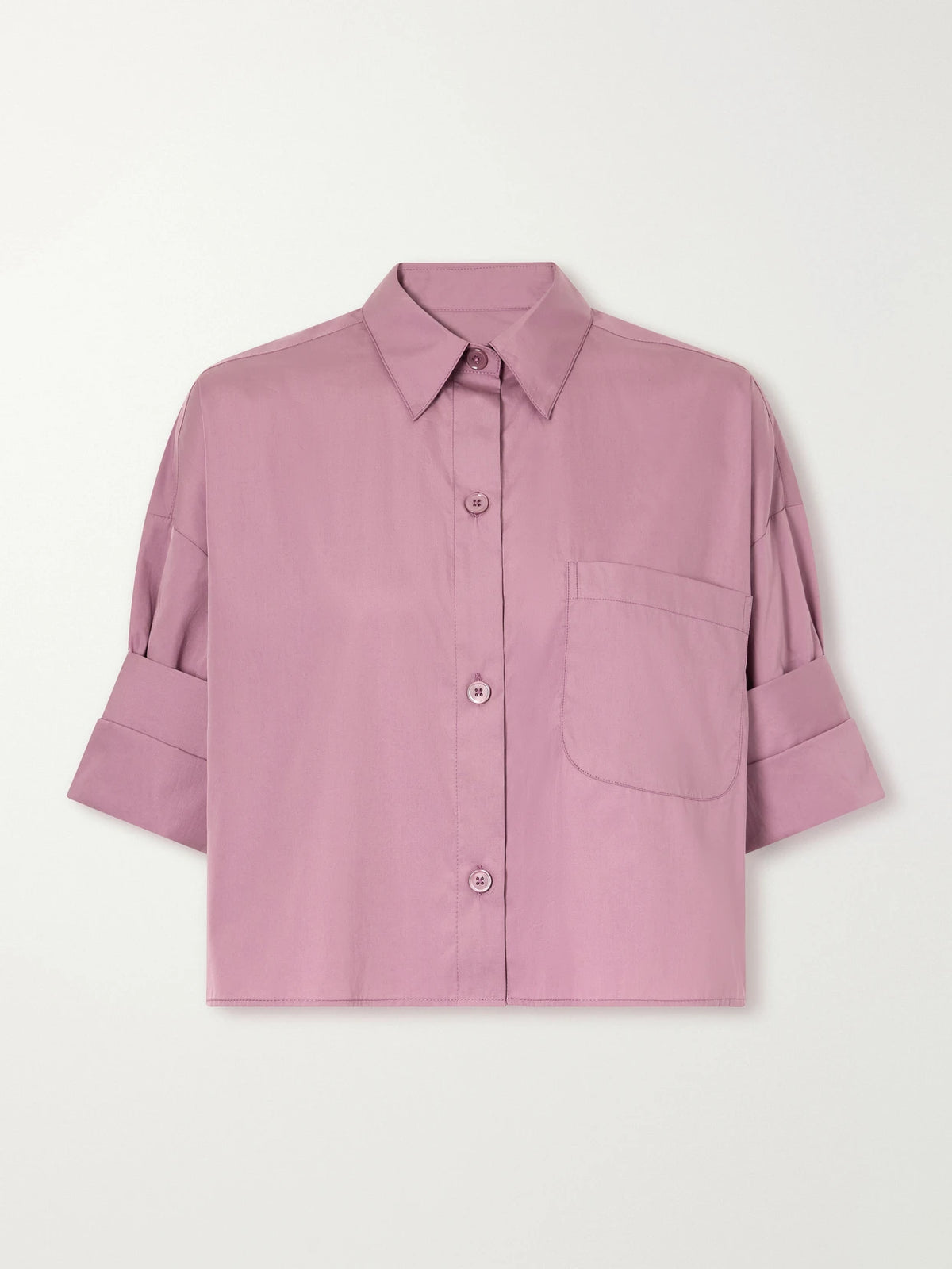 TWP Next Ex Cropped Cotton-poplin Shirt