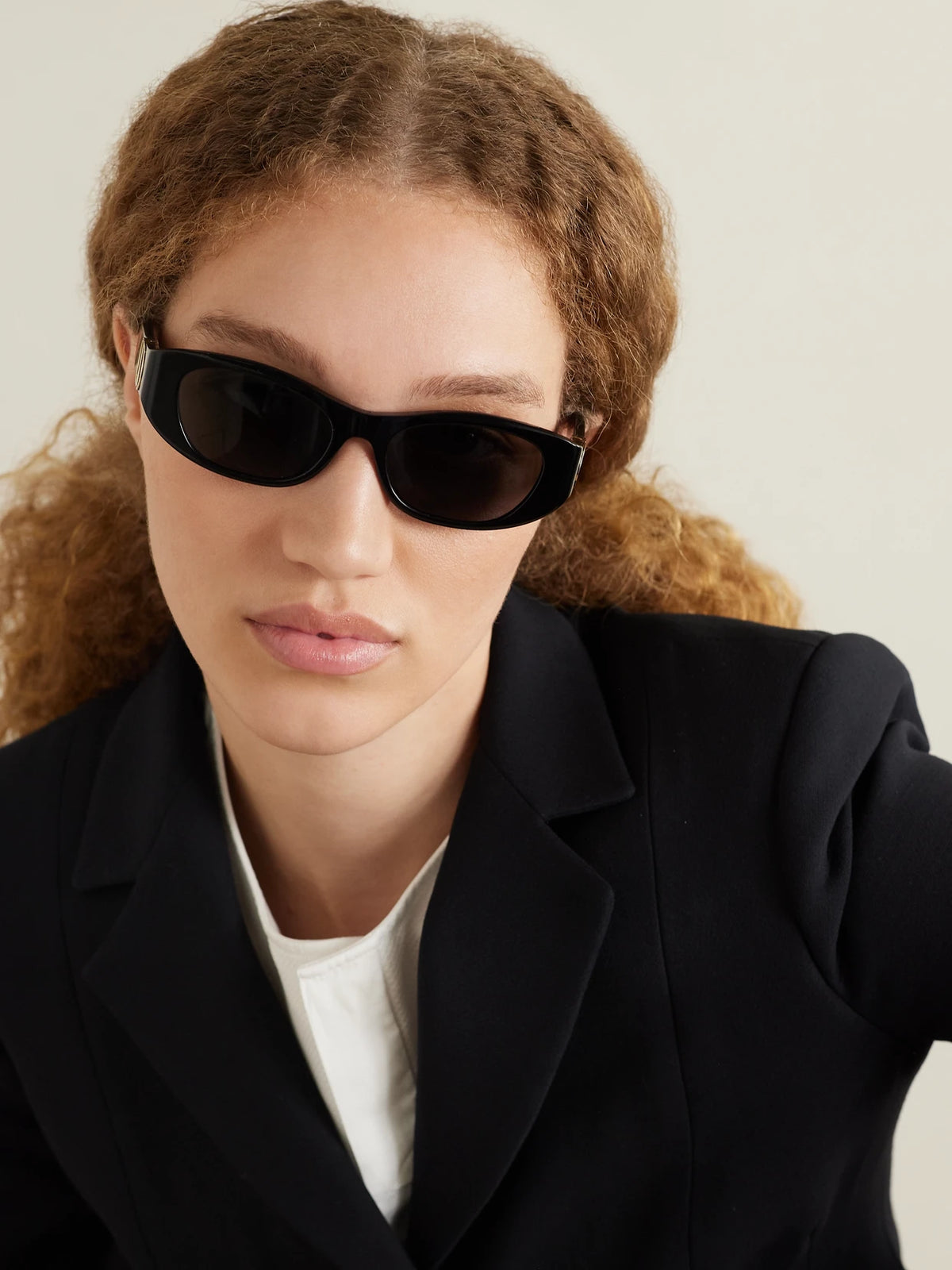 Image of Sunglasses. Product name - 30montaigne S9u Oval-frame Acetate Sunglasses in Black colour by brand - DIOR Eyewear