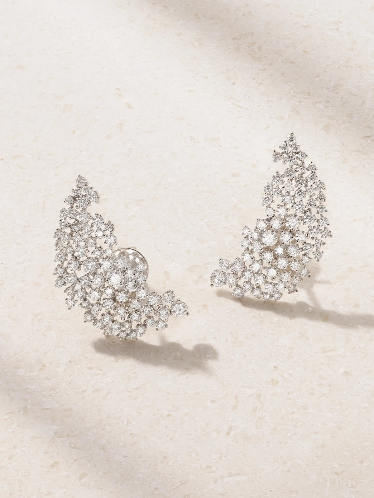 Scatter 18-karat White Gold Diamond Earrings
