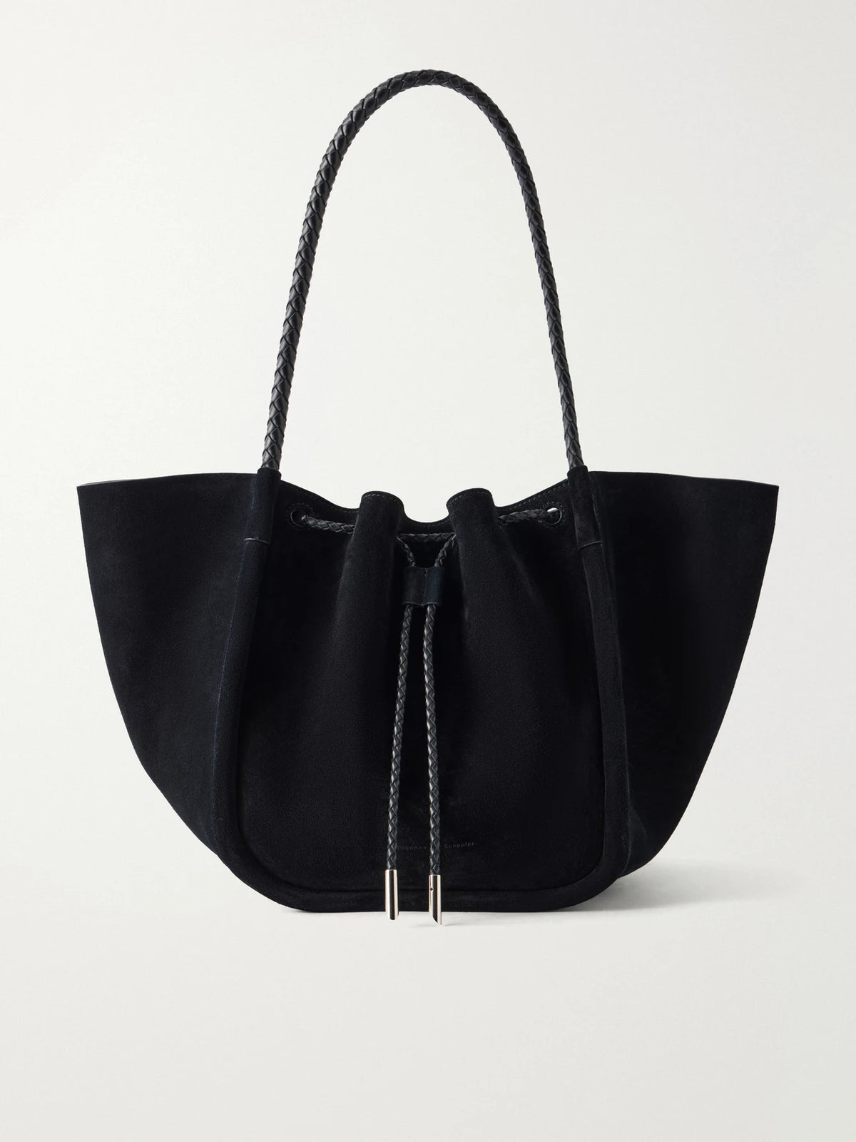Proenza Schouler Large Ruched Leather-trimmed Suede Tote