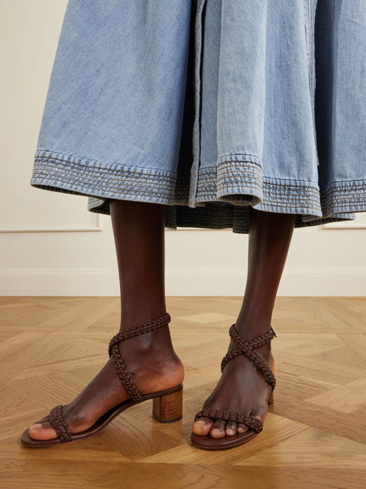 45 Braided Leather Sandals