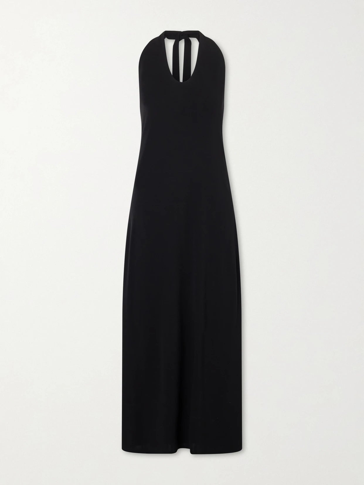 Image of Dresses. Product name - Bridgette Jersey Halterneck Maxi Dress in Black colour by brand - KALLMEYER
