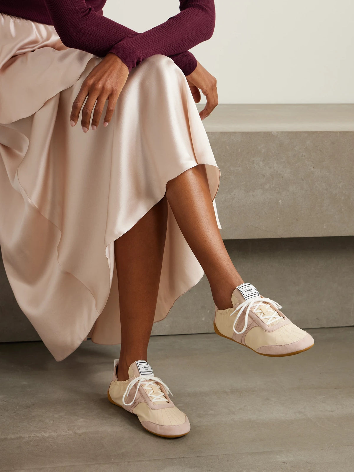 Kick Suede-trimmed Shell Sneakers