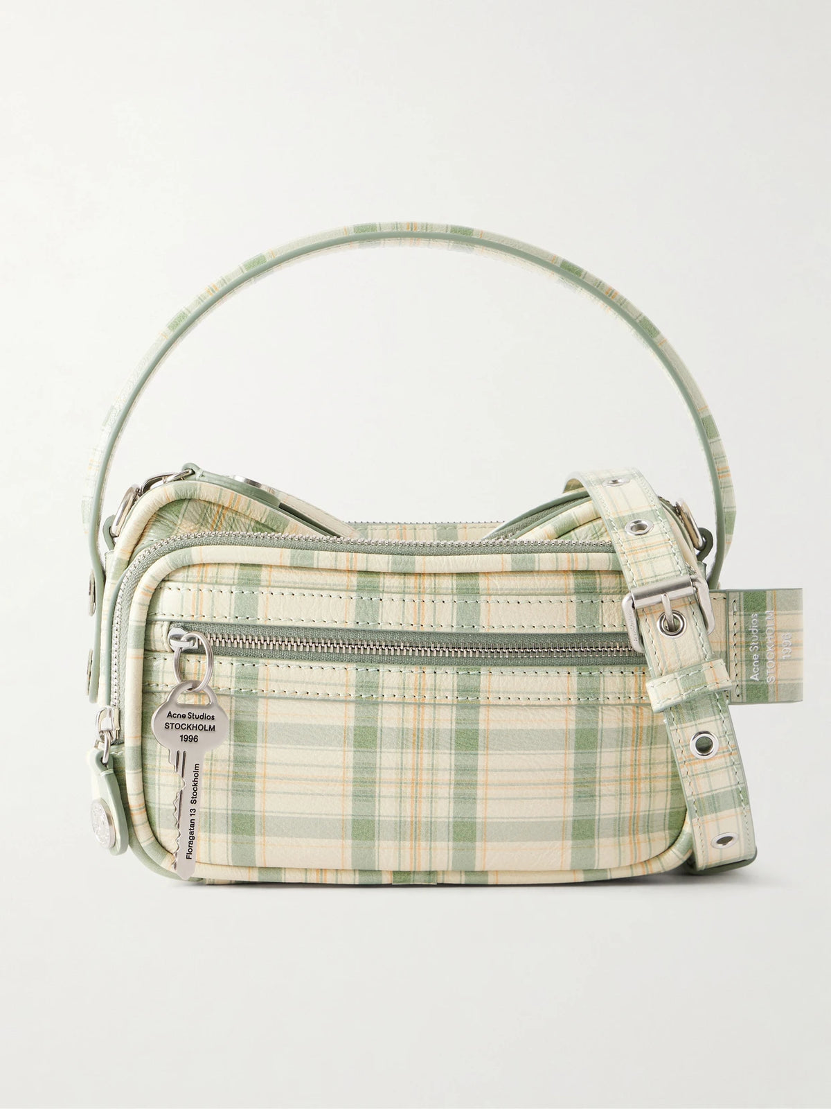 Camero Kit Checked Embellished Leather Shoulder Bag