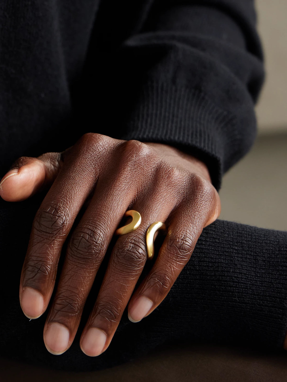 Image of Rings. Product name - The Alma Gold-tone Ring in Multi colour by brand - LIÉ STUDIO
