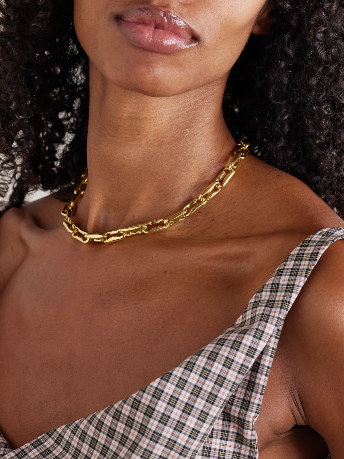 Image of Necklaces. Product name - Bleecker Gold-plated Necklace in Multi colour by brand - Martha Calvo