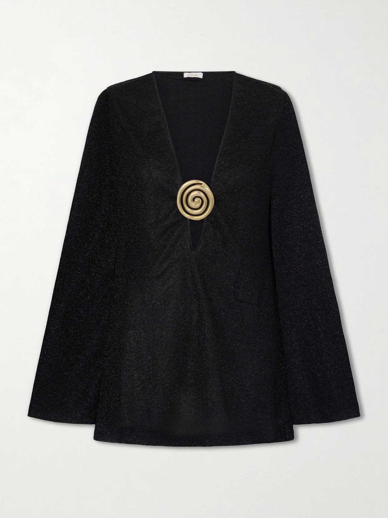Lumiere Spiral Embellished Lurex Coverup