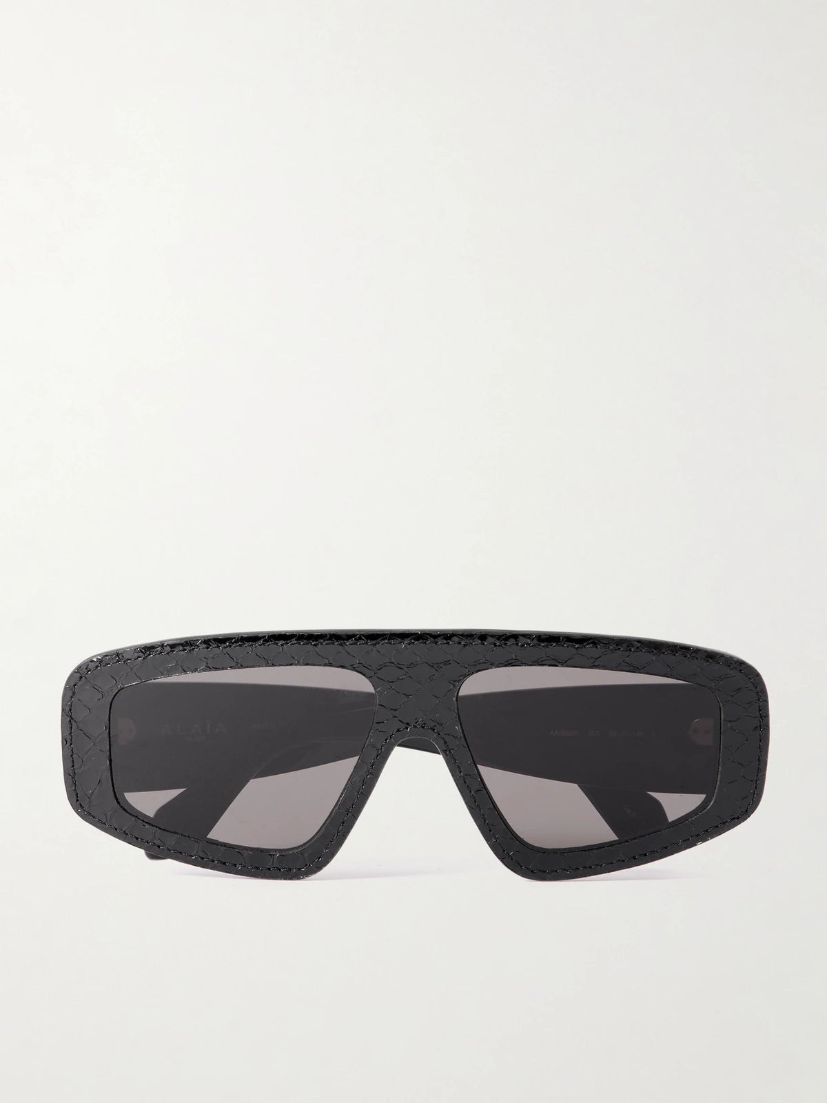 Mask D-frame Snake-effect Leather And Acetate Sunglasses