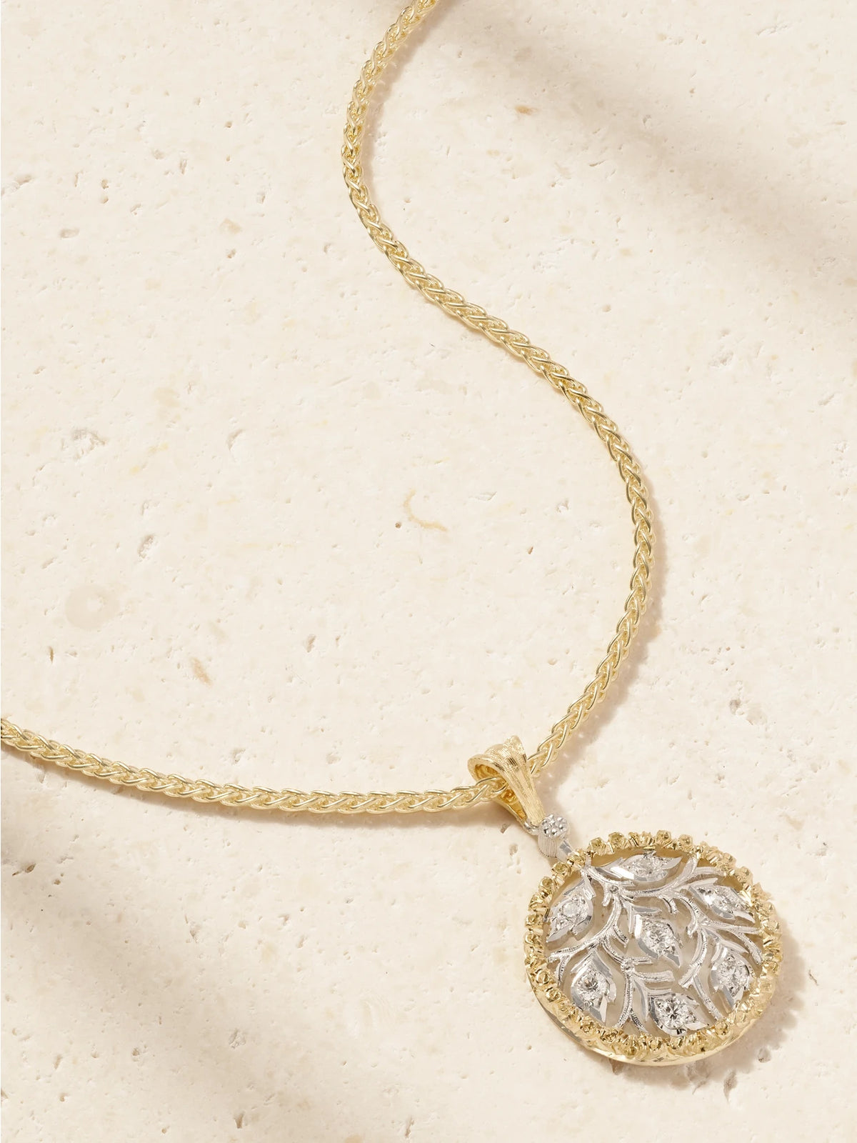 Ramage 18-karat Yellow And White Gold Diamond Necklace