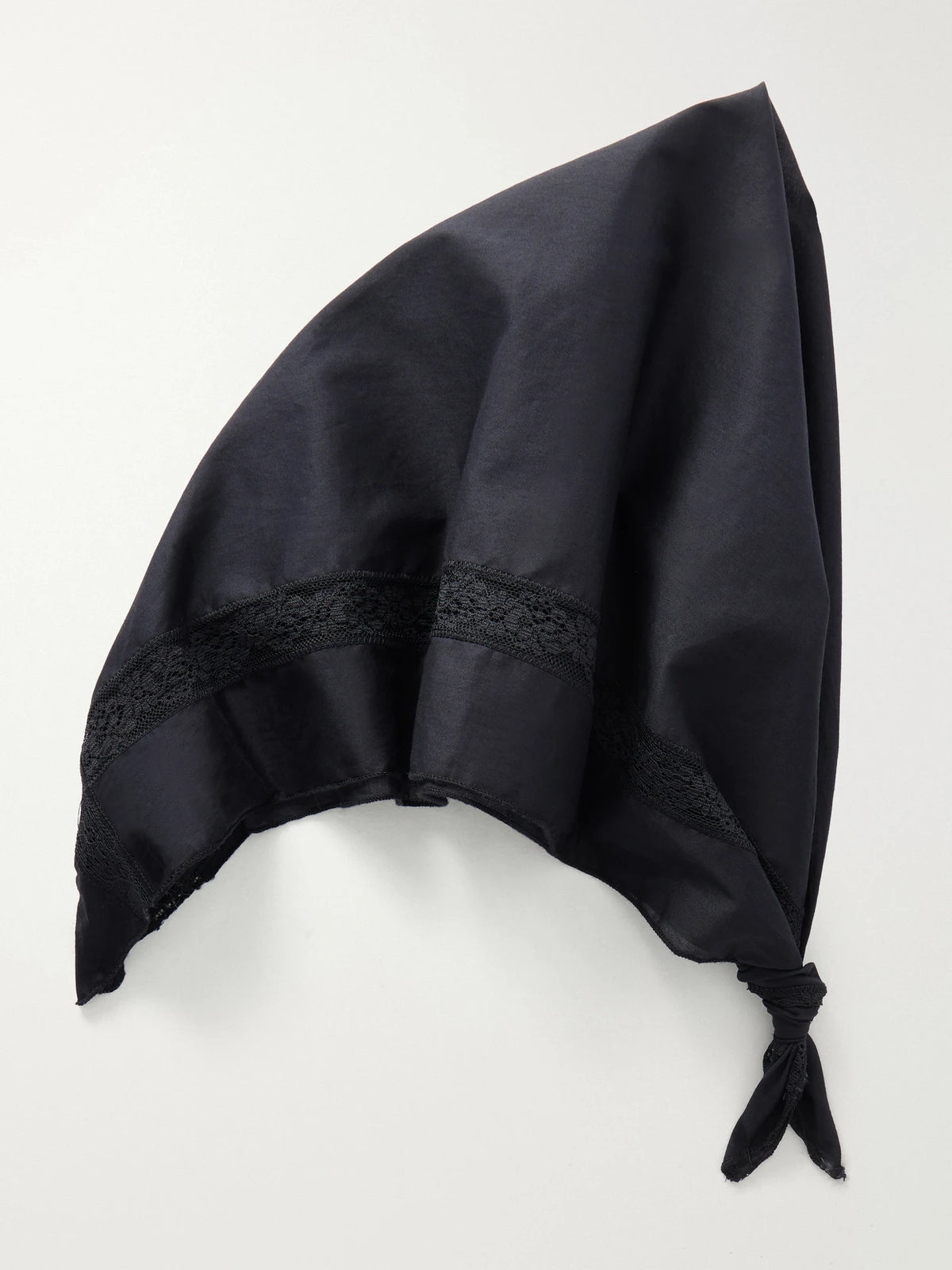 + Da Adolfo Sunny Lace-trimmed Cotton Headscarf