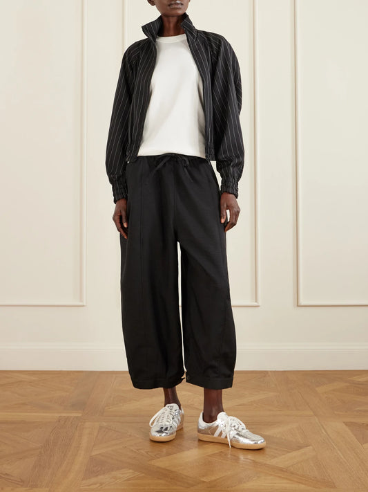 Image of Coats & Jackets. Product name - + Y-3 Pinstriped Recycled Jacket in Black colour by brand - adidas Originals