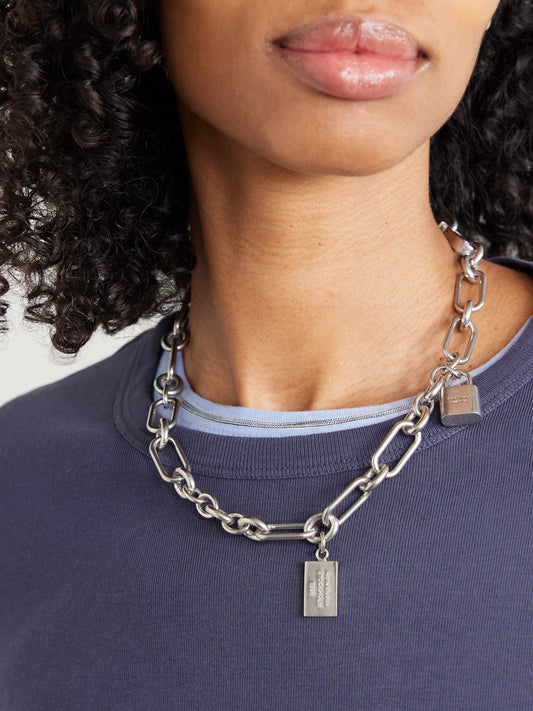 Image of Necklaces. Product name - Silver-tone Necklace in Multi colour by brand - Acne Studios
