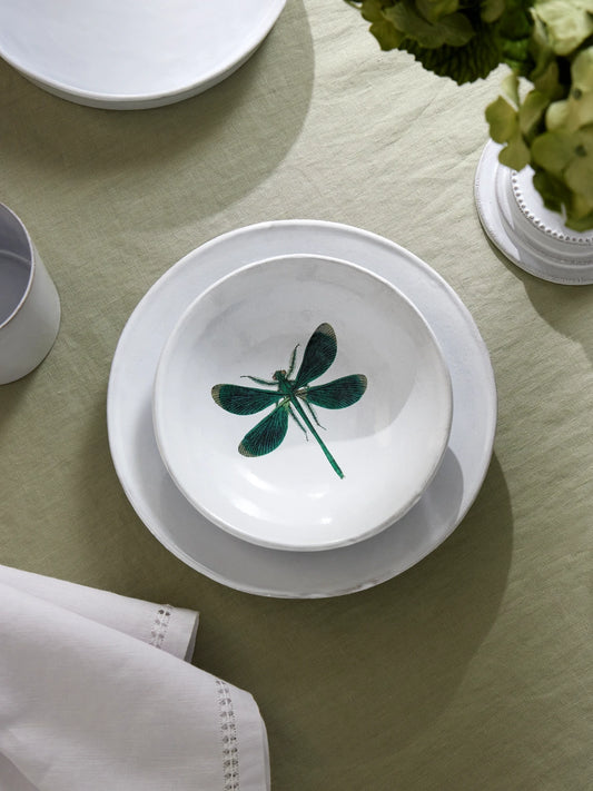 Image of Tableware. Product name - + John Derian Printed Ceramic Soup Plate in White colour by brand - Astier De Villatte