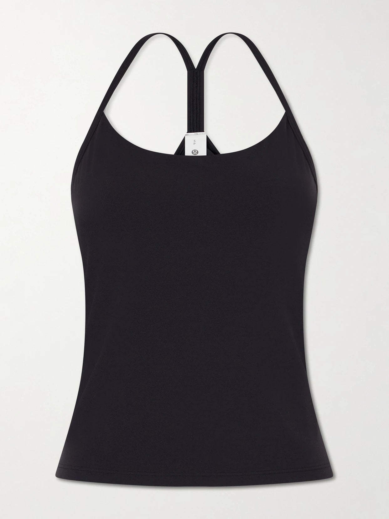 Image of a model wearing Tops. Product name - Nulu Racerback Tank in Black colour by brand - lululemon