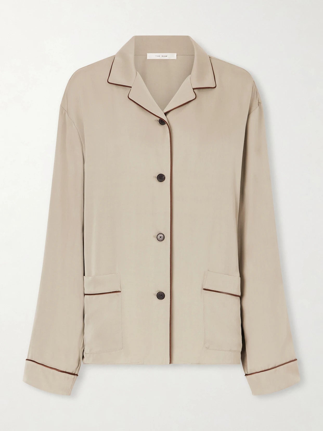 Clarinda Piped Silk Shirt