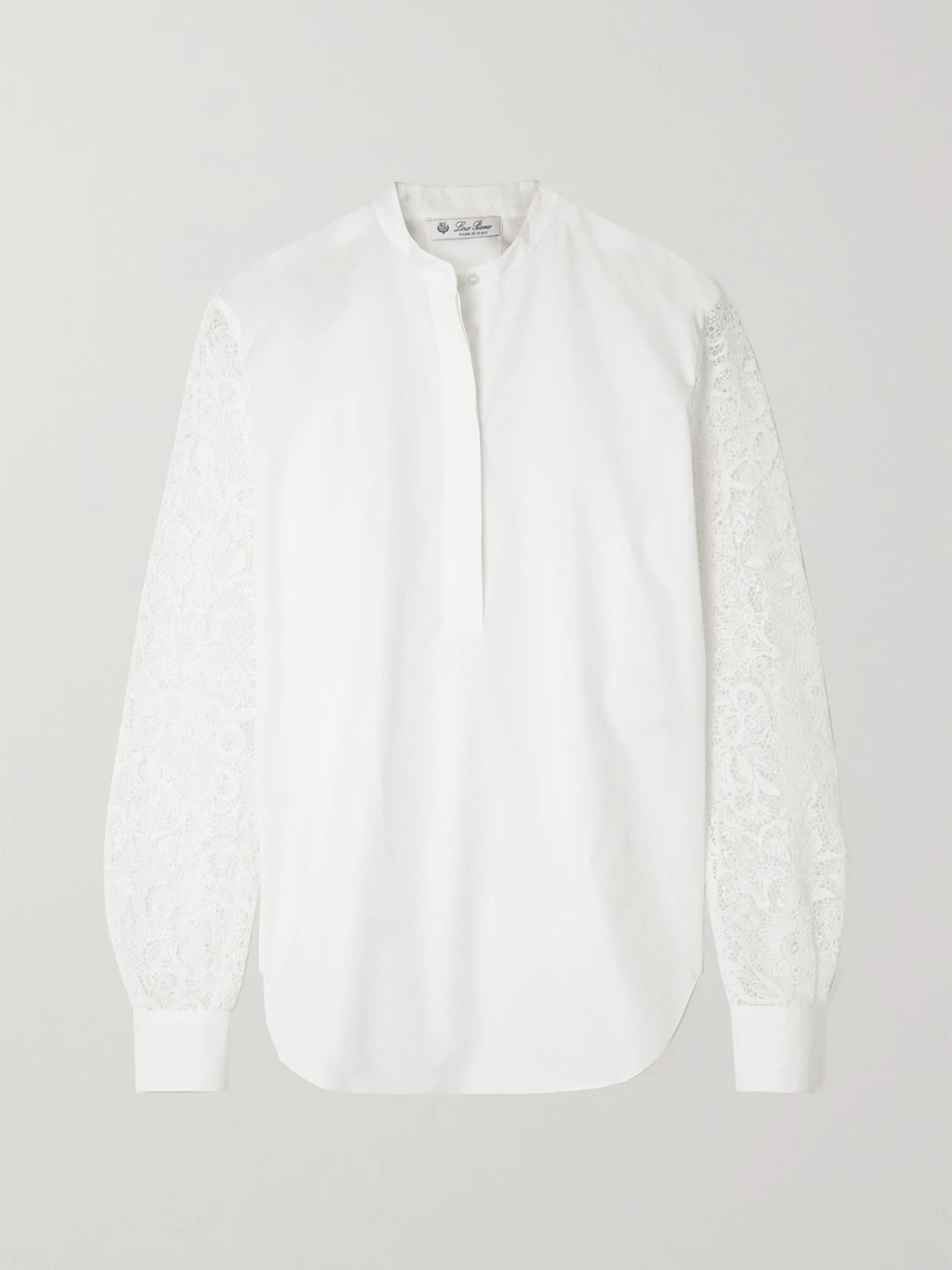 Ide Cotton-poplin And Guipure Lace Shirt