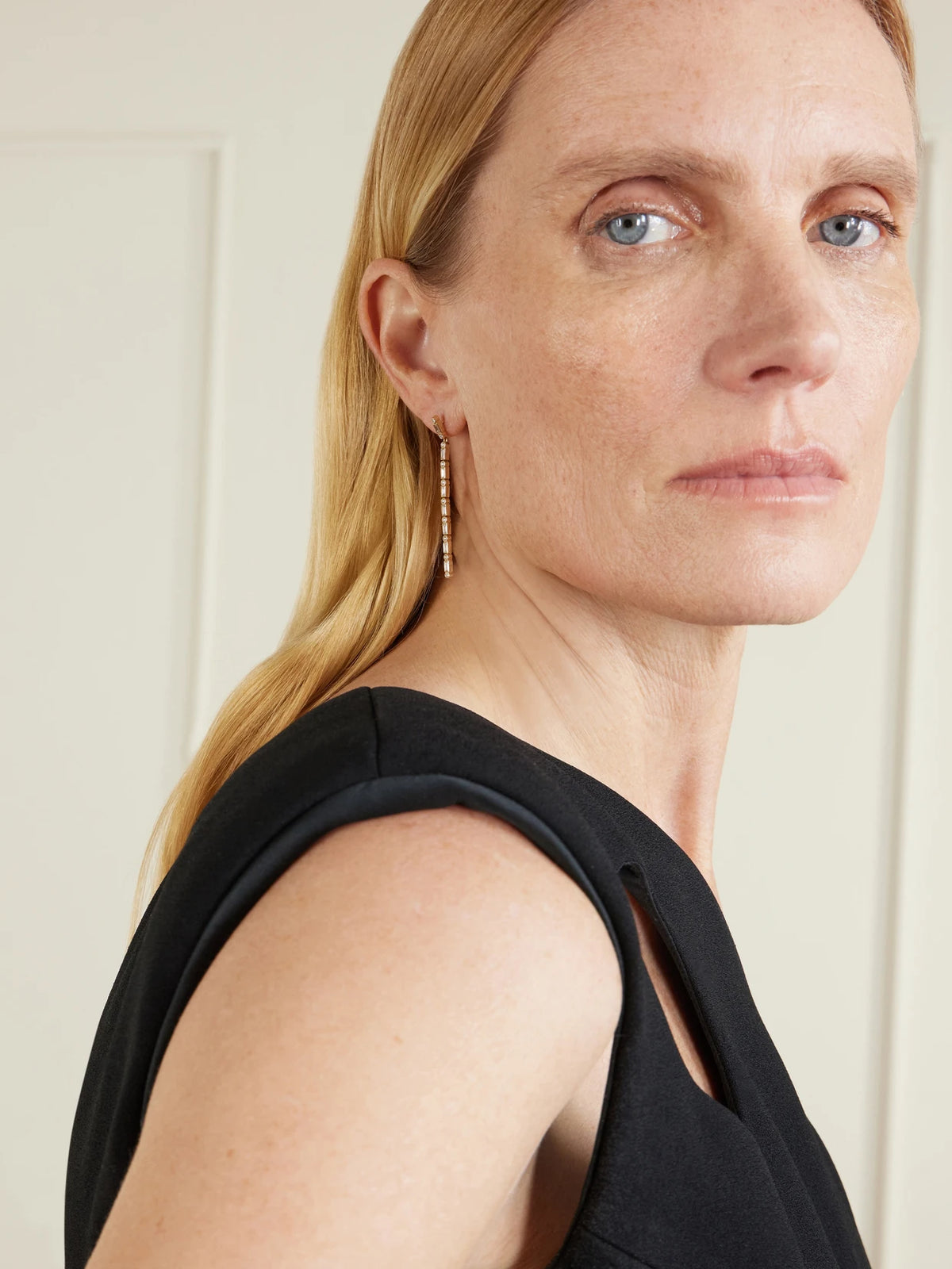 Image of Earrings. Product name - 14-karat Gold Diamond Earrings in Multi colour by brand - Sydney Evan