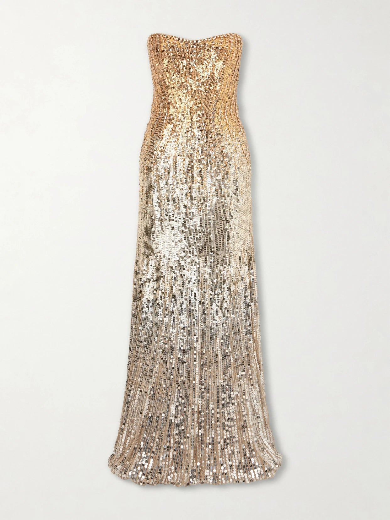 Lior Embellished Sequined Satin Gown