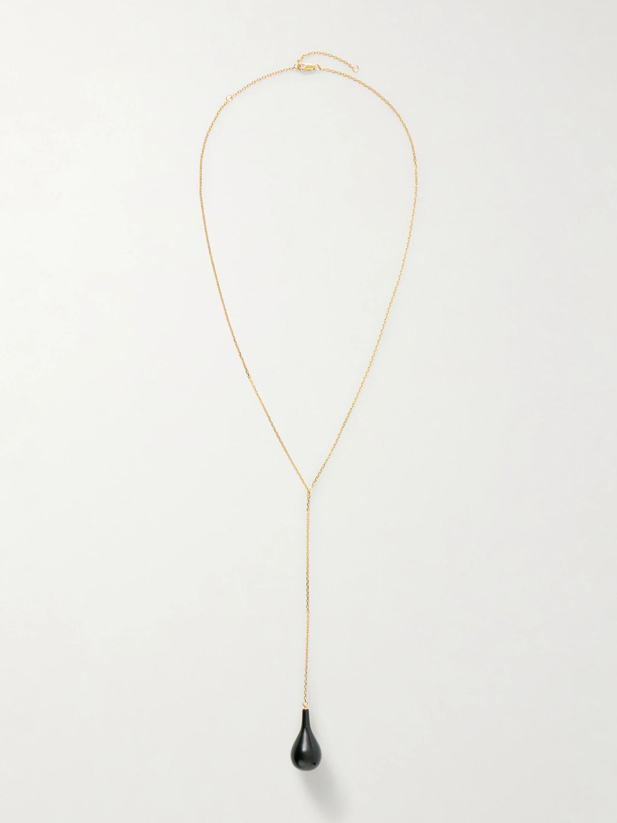 Gold-plated, Onyx And Swarovski Crystal Necklace