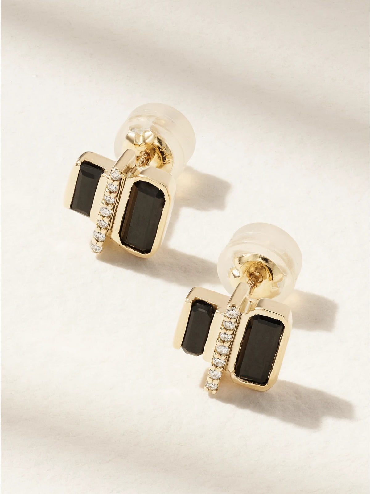 Cityscape 14-karat Recycled Gold, Spinel And Diamond Earrings