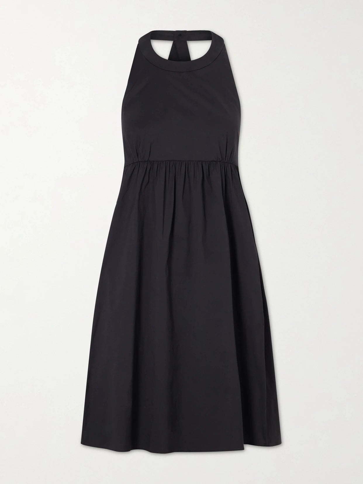 Image of Dresses. Product name - Beachwear Cotton-blend Poplin Halterneck Mini Dress in Black colour by brand - Max Mara