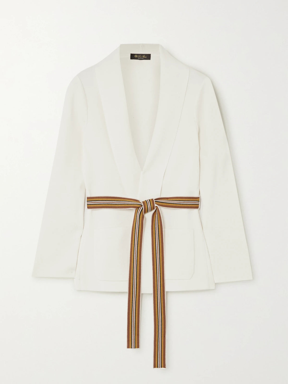 Loro Piana Belted Silk And Cotton-blend Cardigan
