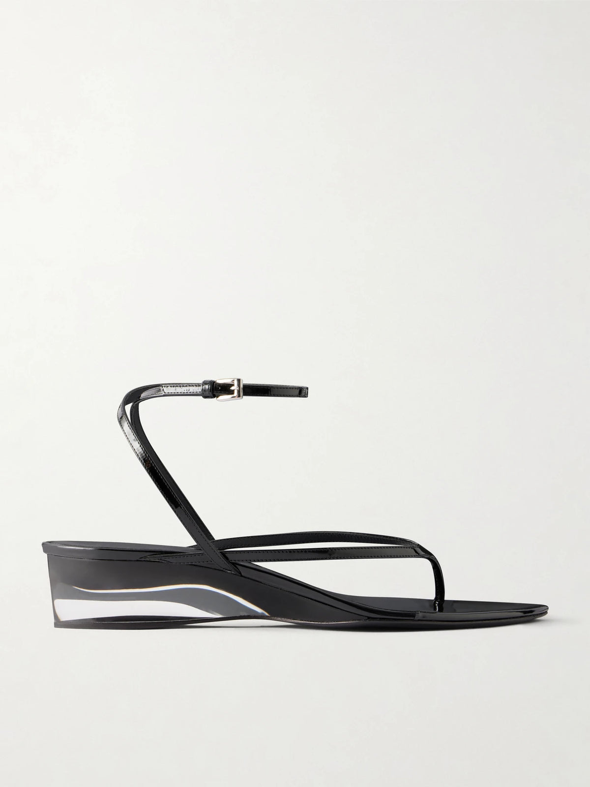 Tong 30 Patent-leather Wedge Sandals