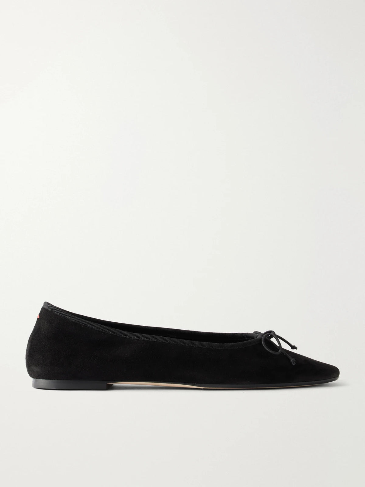 Aeyde Tiby Bow-detail Suede Ballet Flats