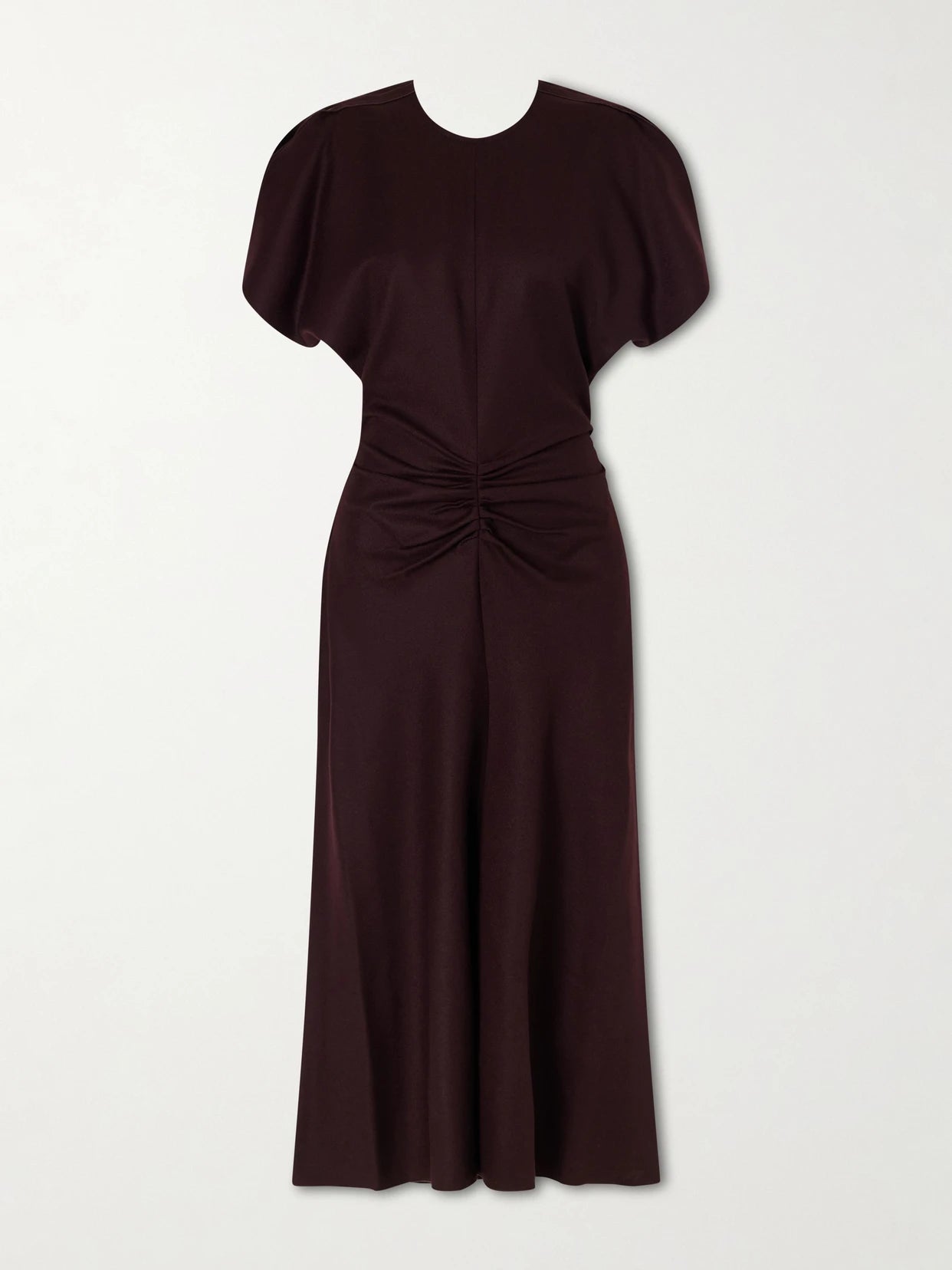 Bela Draped Wool Midi Dress