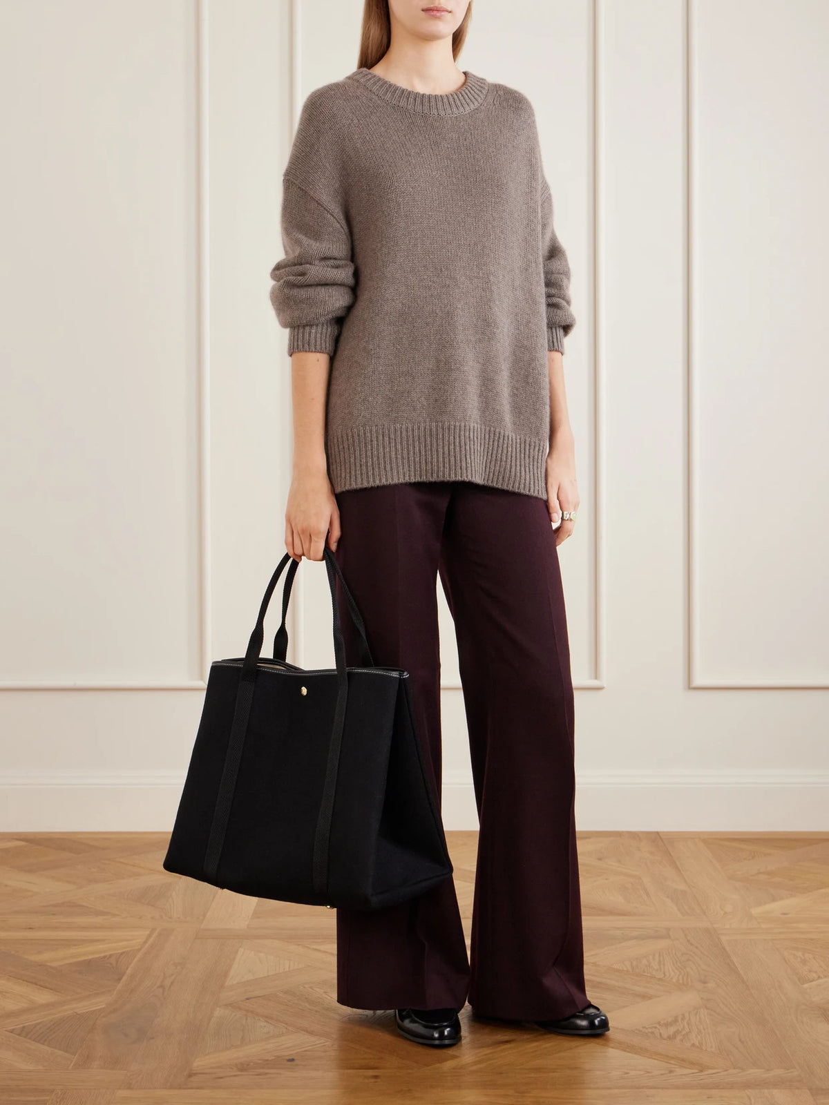RUE de VERNEUIL Traversée Leather-trimmed Canvastote