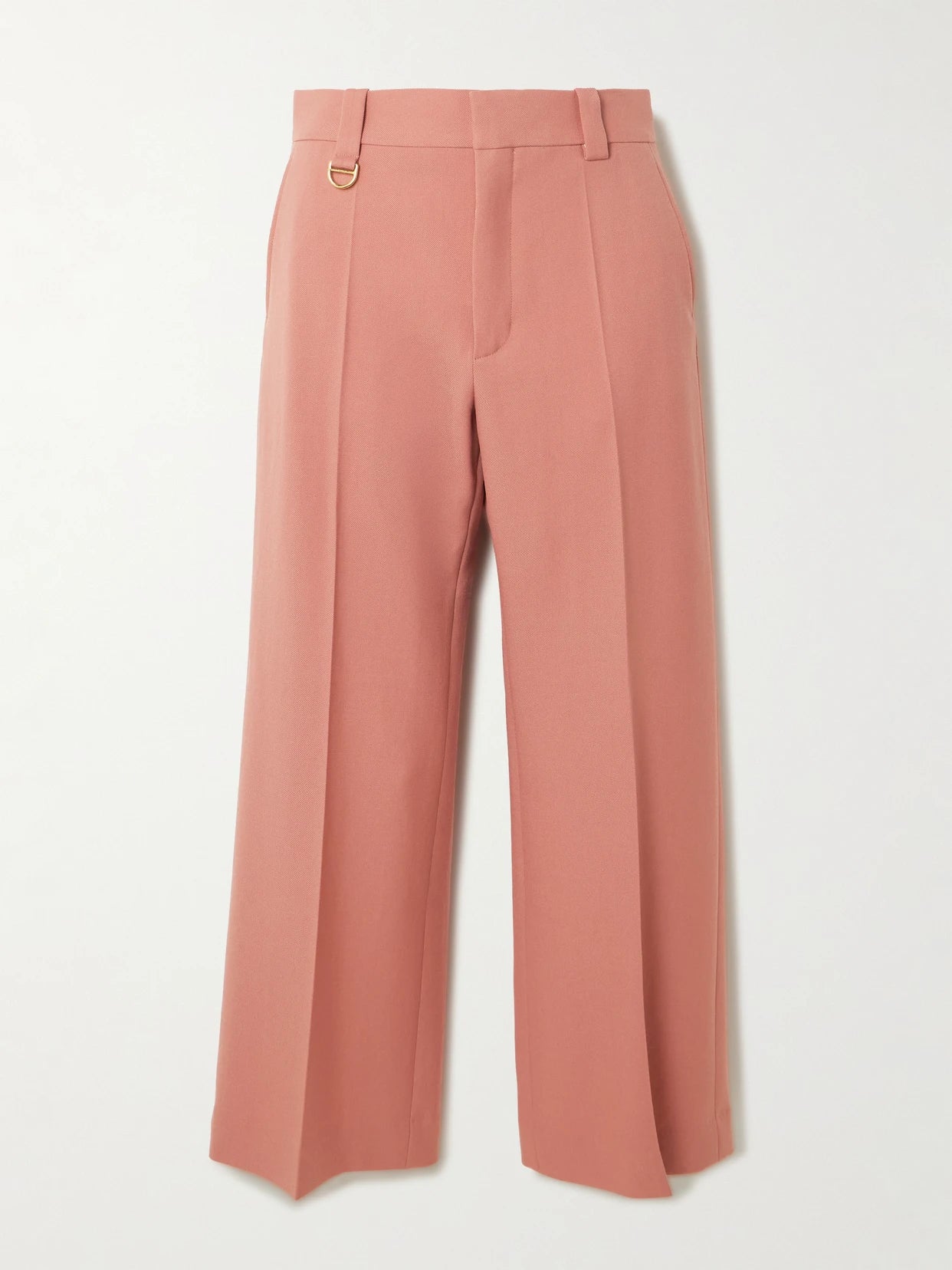 Cropped Wool-gabardine Wide-leg Pants
