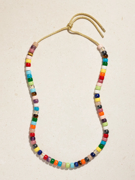 Forte Beads Rainbow 18-karat Gold And Lurex Multi-stone Necklace Kit