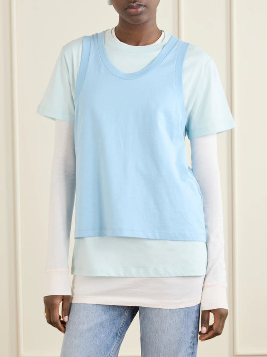 Layered Cotton-jersey T-shirt