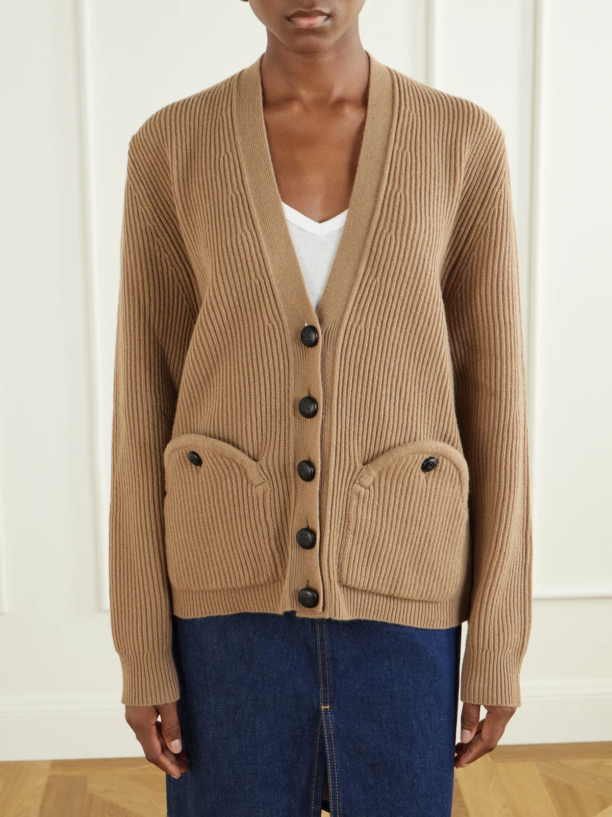 BLAZÉ Milano Highland Uda Ribbed Wool And Cashmere-blend Cardigan
