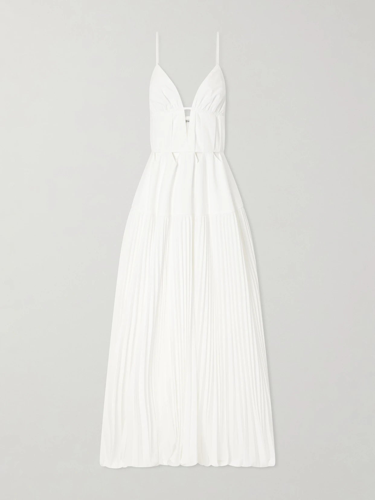 Selene Cut-out Pleated Poplin Maxi Dress