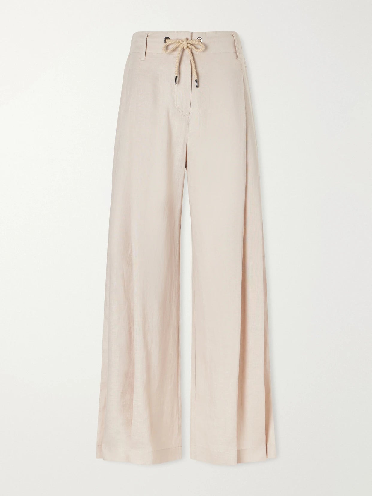 Linen Wide-leg Drawstring Pants
