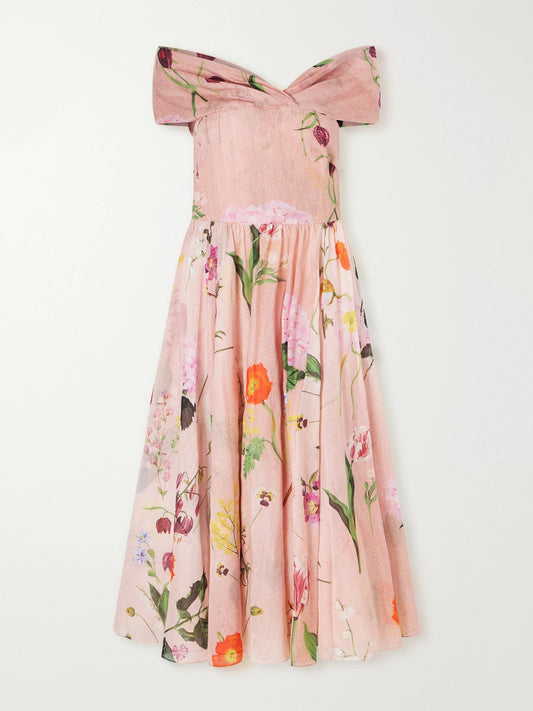 Oscar de la Renta Cotton Midi Dress